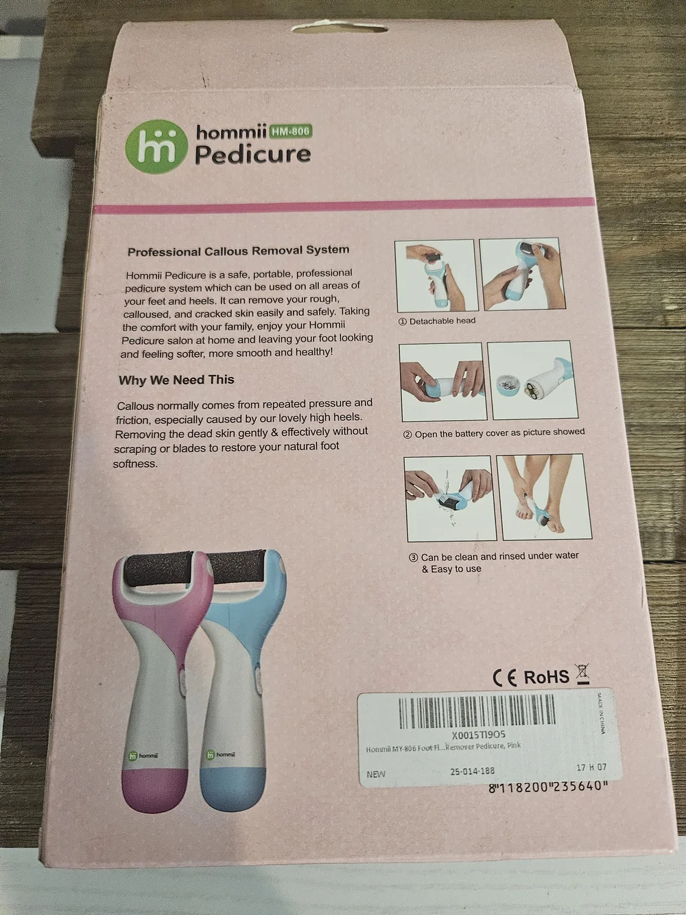 Pink Express Electronic Foot File - For A Foot Spa Hommii Pedicure HM-806